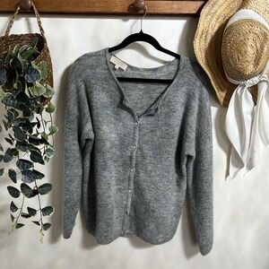 Sezane Gaspard Cardigan Mottled Grey - Size XL